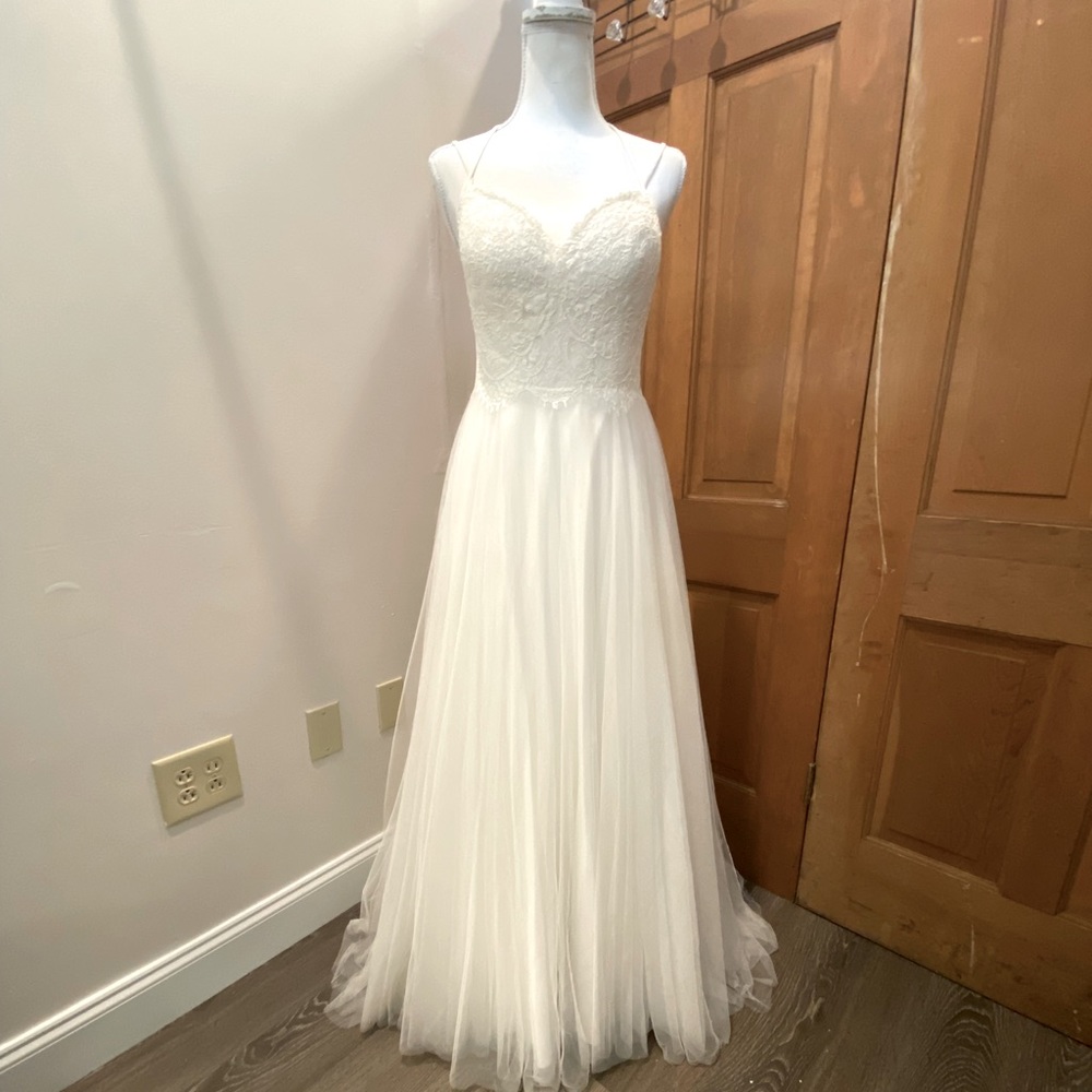 Willowby by Watters Madeira Gown, Size 4, Bright Ivory